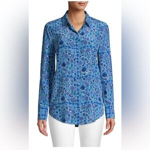 Equipment Essential Floral Silk Shirt in Size XL